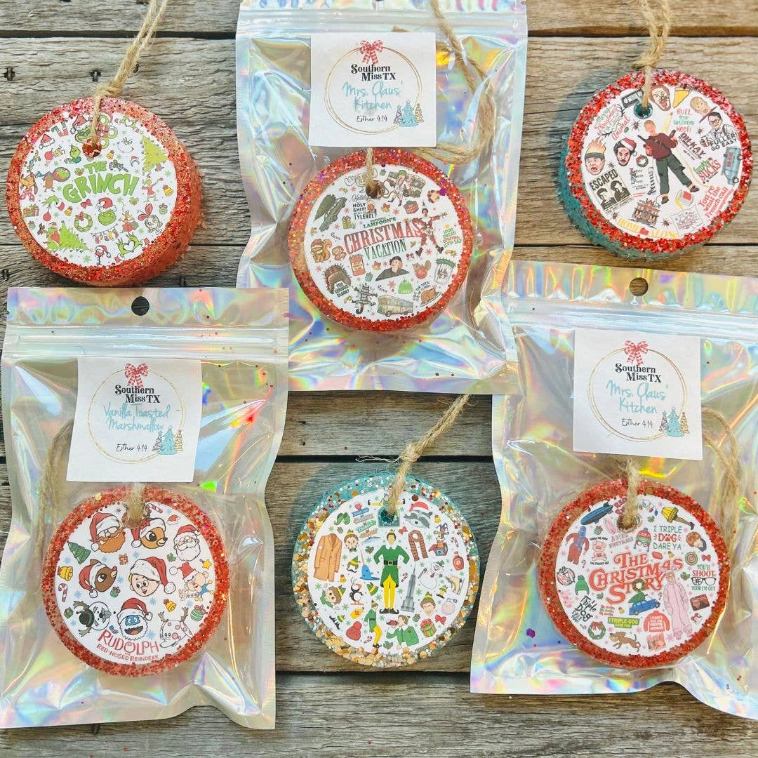 CHRISTMAS MOVIE FAVORITES Car Freshies : 6 Piece