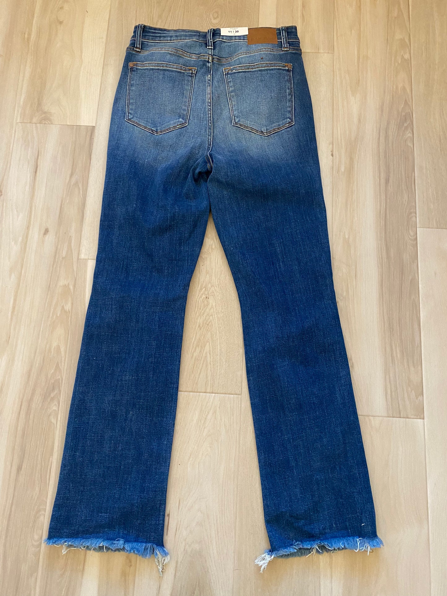 Judy Blue Distressed High Waist Frayed Denim