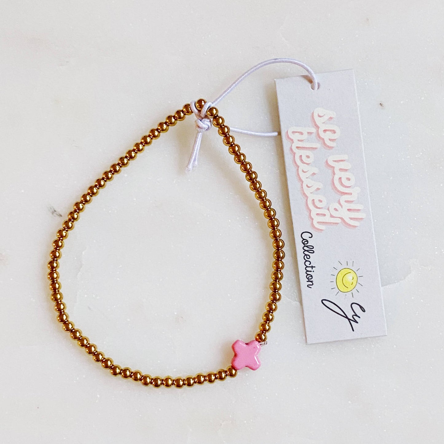 So Very Blessed Cross Bracelet: Gold