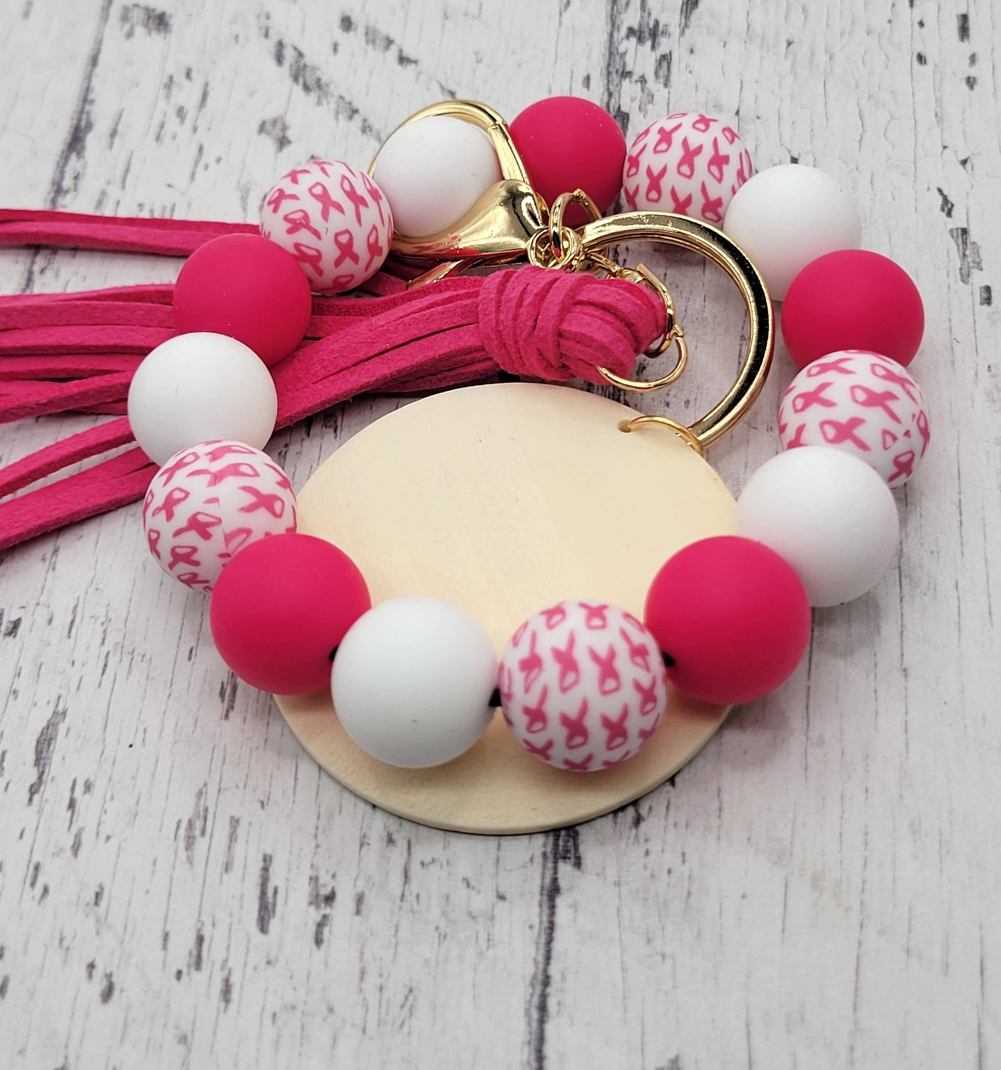 BreastCancer Keychain Wristlet