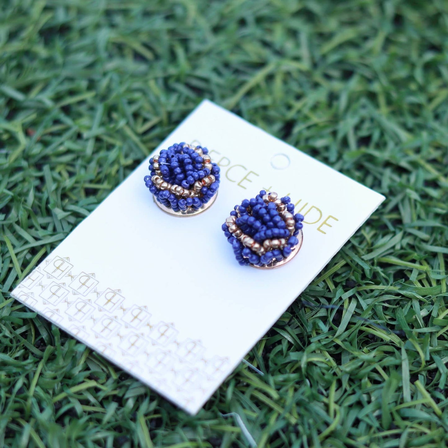 Custom Beaded Pom Earrings| Game Day Earrings| Back to School: Red + White