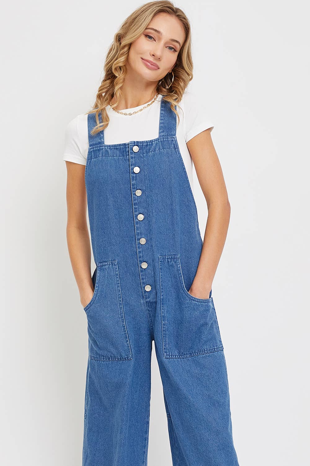 Denim Overall Jumpsuit