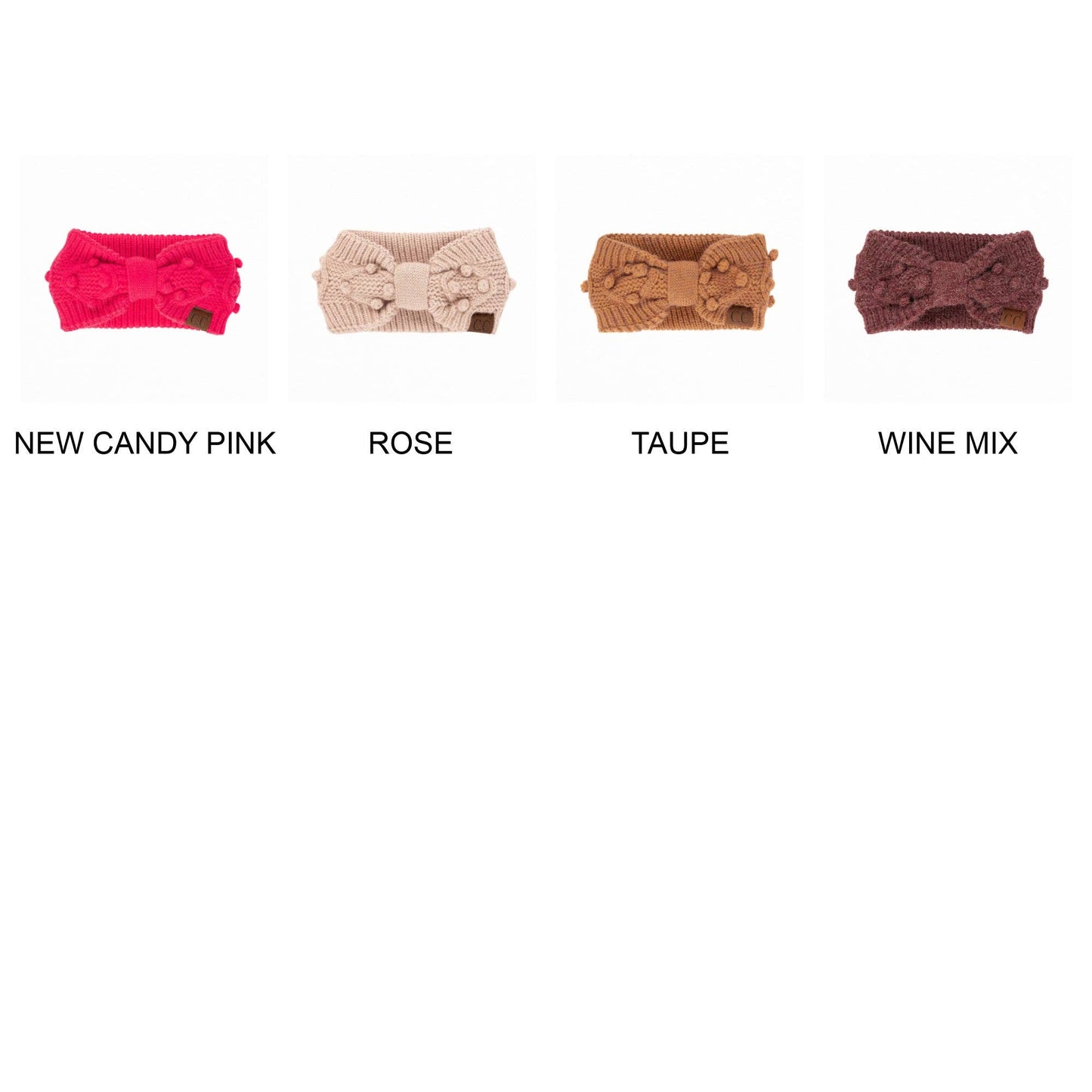 CC Crafted Pom Detail Head Wrap Rose