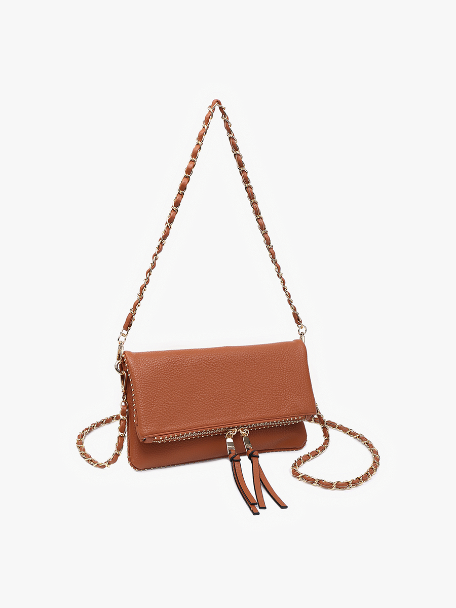 Julie Studded Crossbody w/ Strap: Brown-FSB