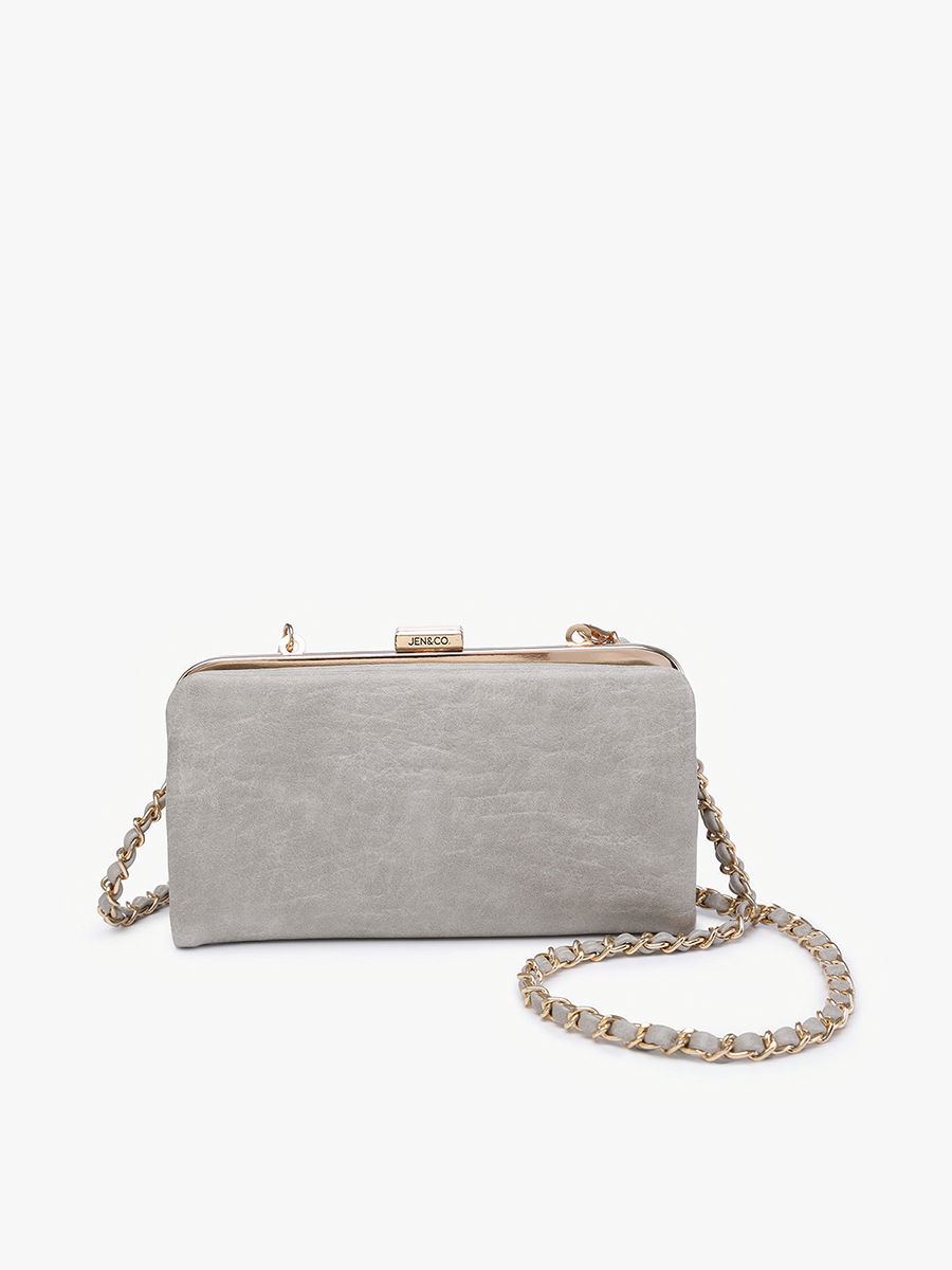 Sue Wallet Pouch Crossbody: Beige-FSB