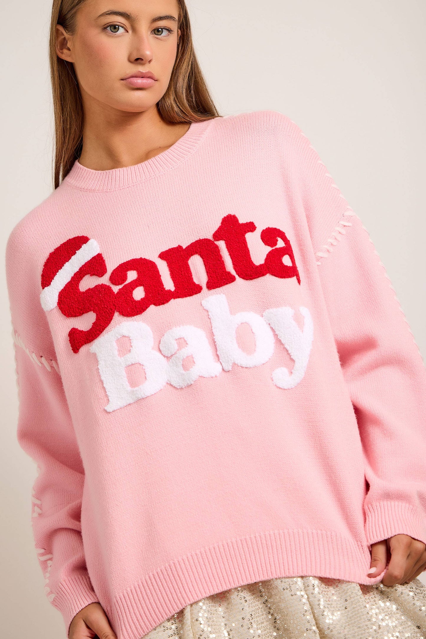 Santa Baby Green Christmas Sweater