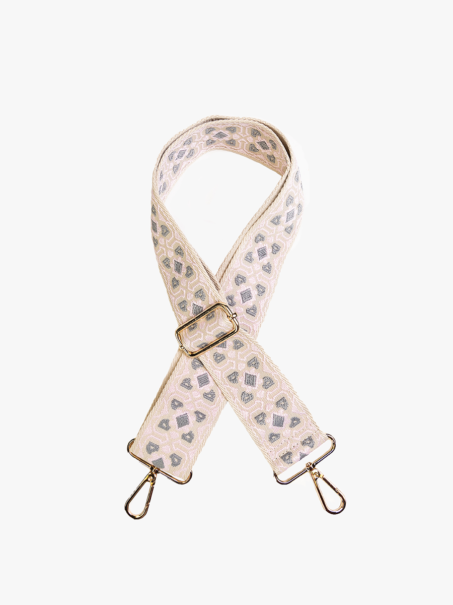 Clover Guitar Strap: Pink/White-FSB