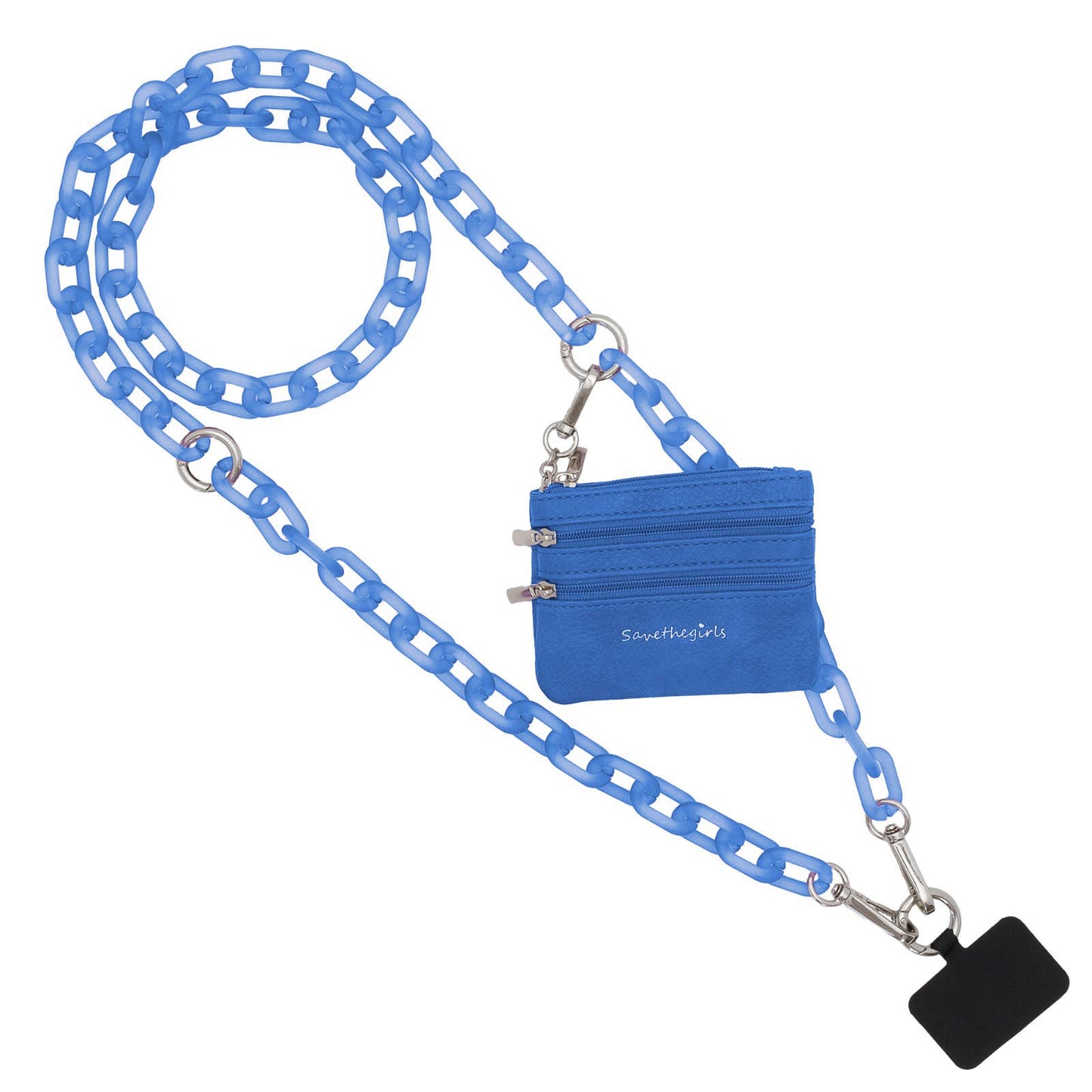 Clip & Go Ice Chain with Pouch: Black Chain with Black Pouch