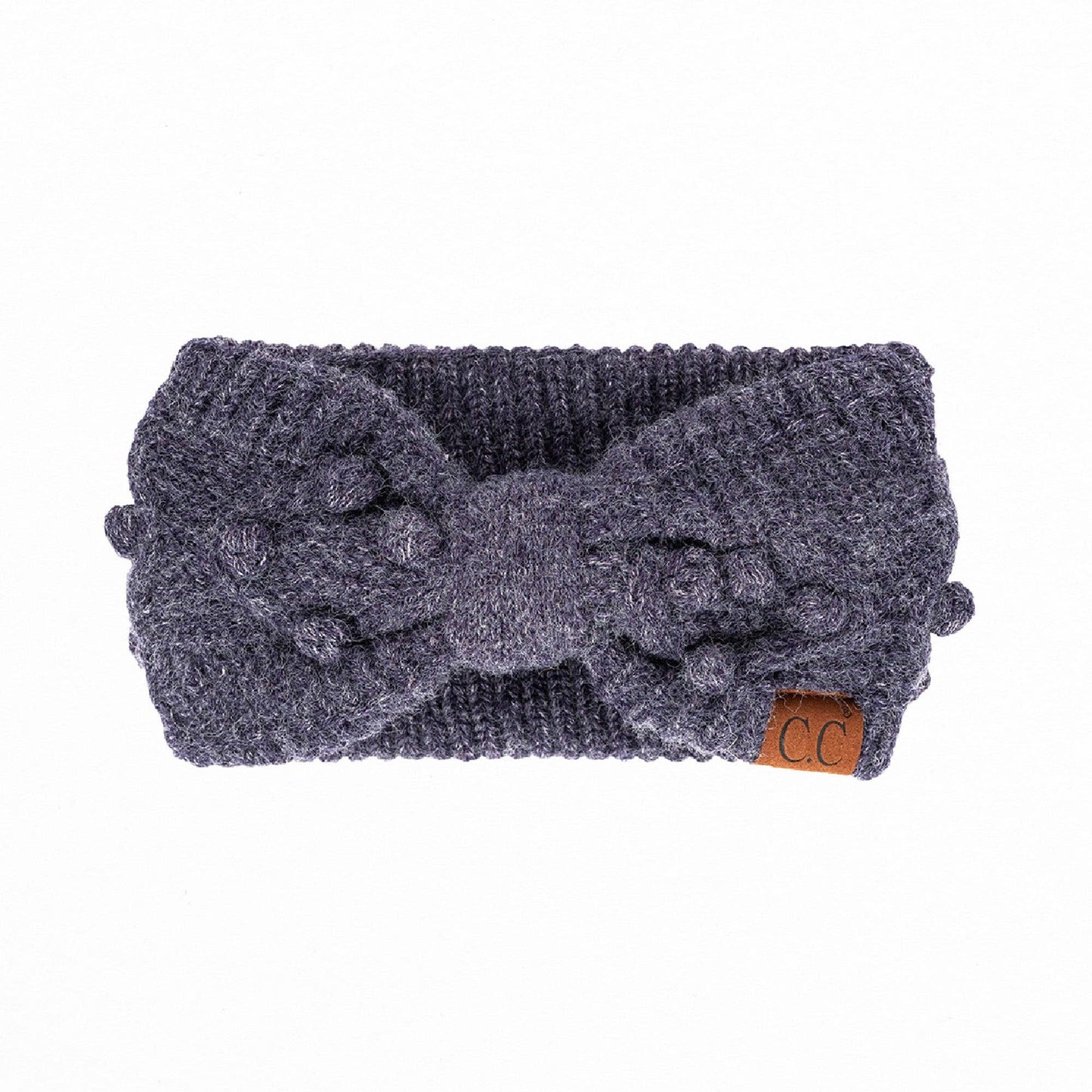 CC Crafted Pom Detail Head Wrap Black