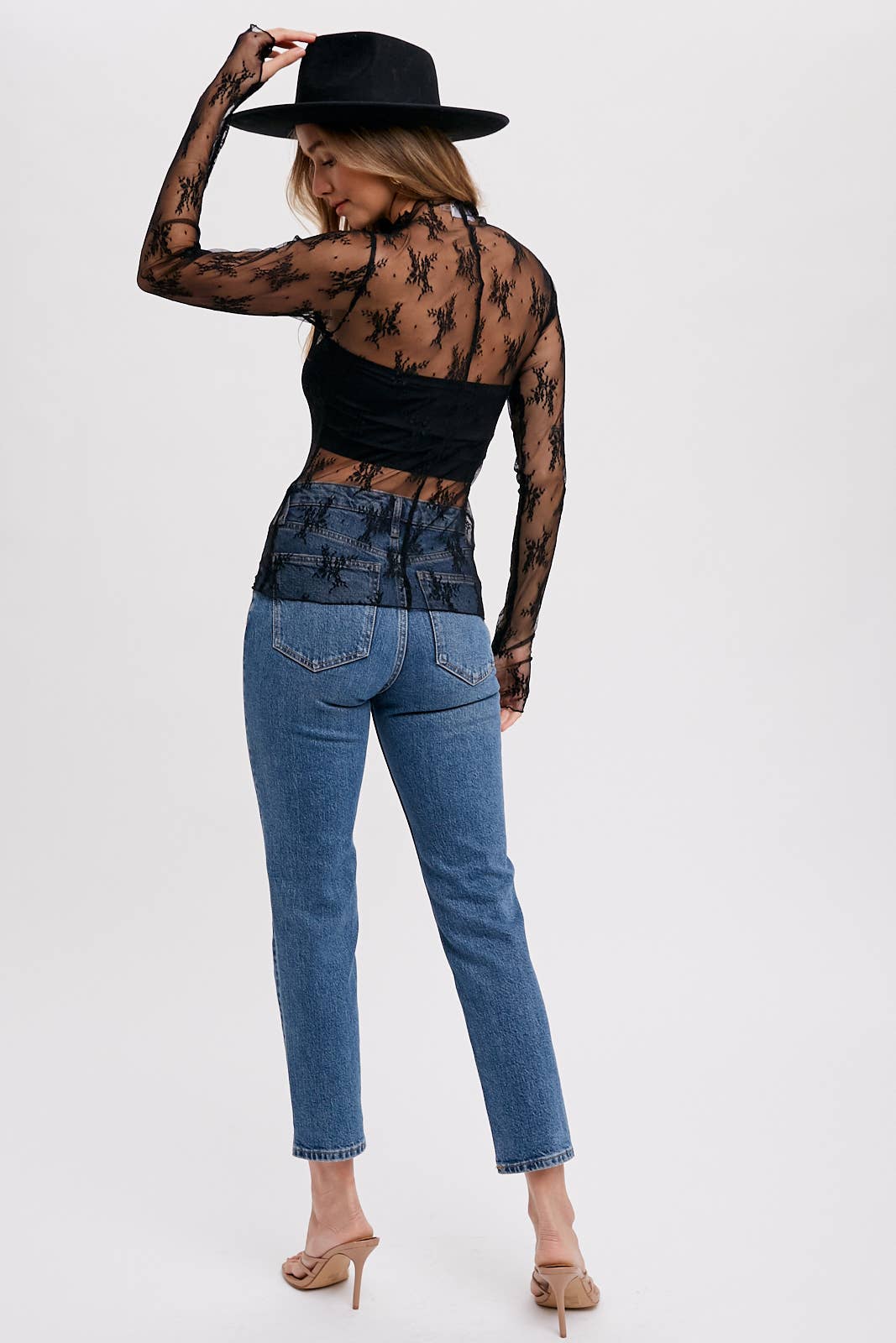 Floral Embroidered Lace Layering Top