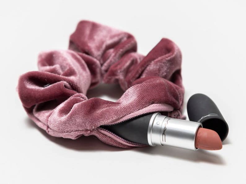 Zip Scrunchie, Stash Scrunchie: Taupe