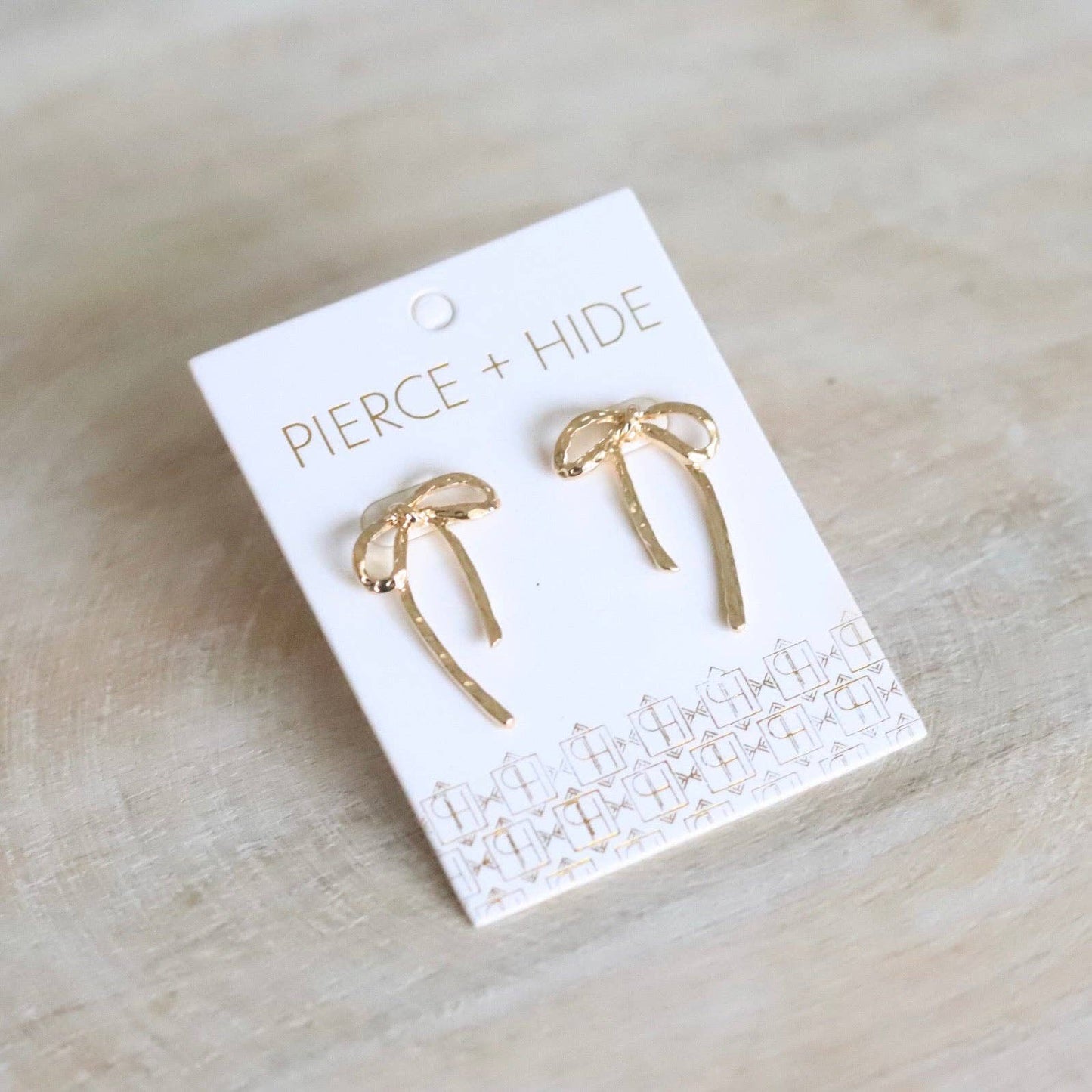 Textured Ribbon Drop Earrings | Bow Earrings