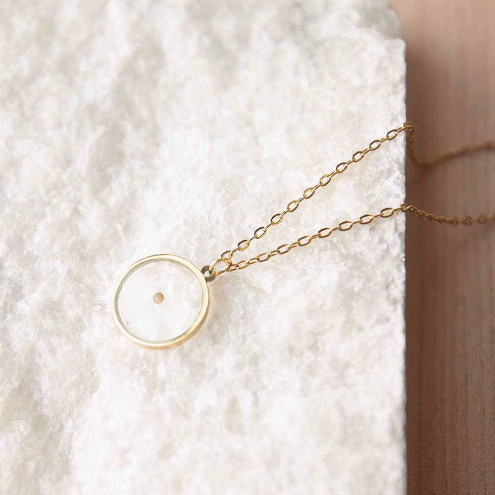 Faith Over Fear Mustard Seed Necklace-Circle