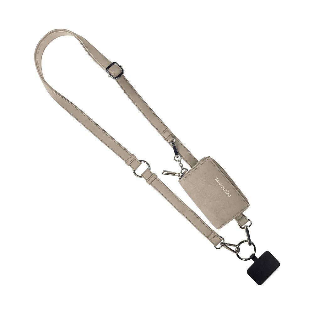 Clip & Go Strap with Pouch Brushed Vegan Leather Collection: Sage - Sage Pouch
