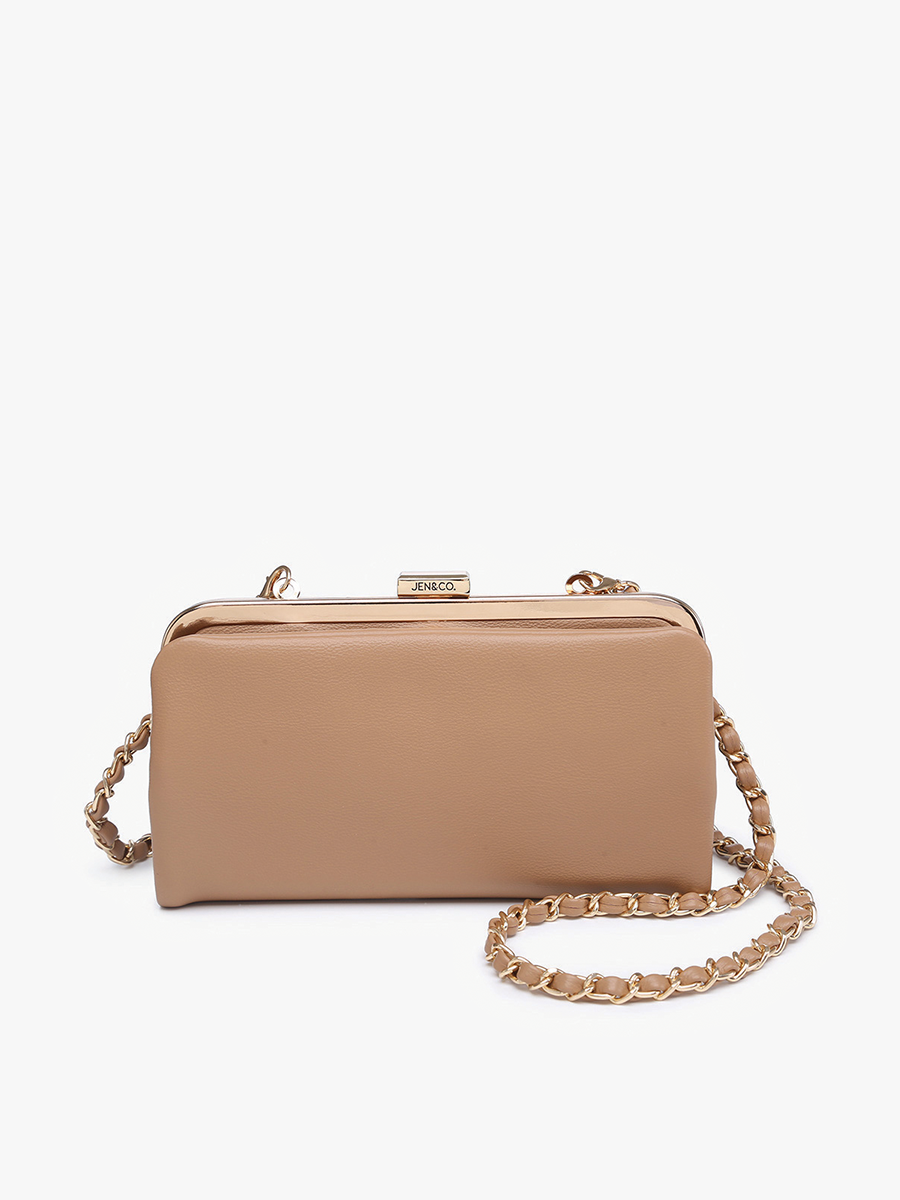 Sue Wallet Pouch Crossbody: Beige-FSB