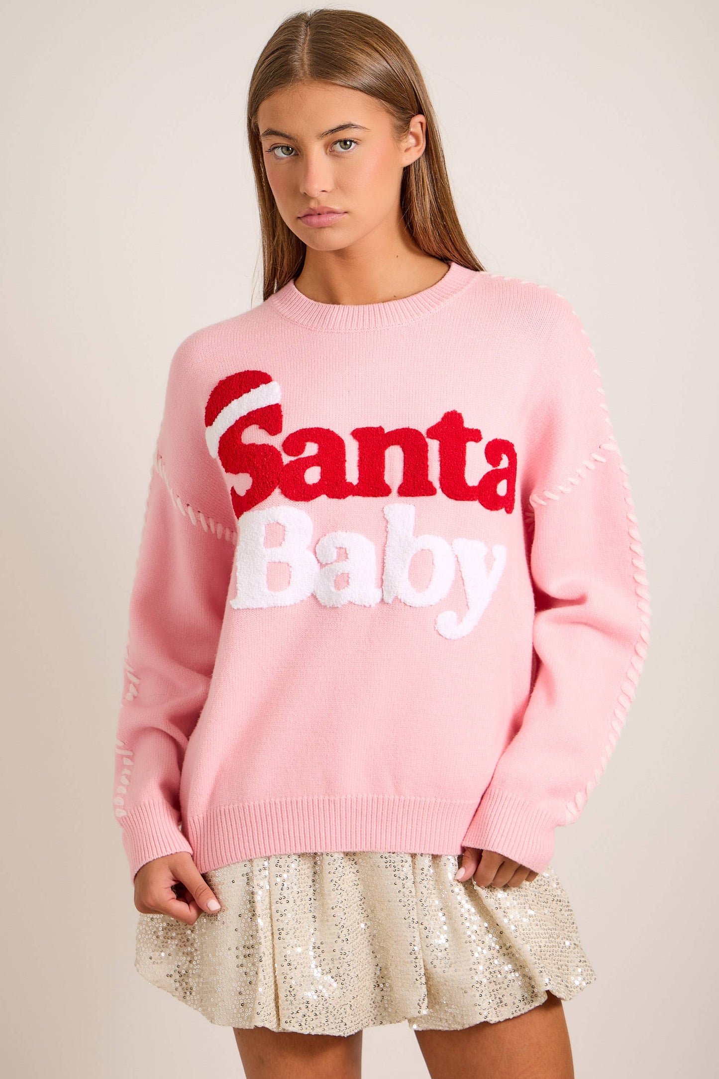 Santa Baby Green Christmas Sweater