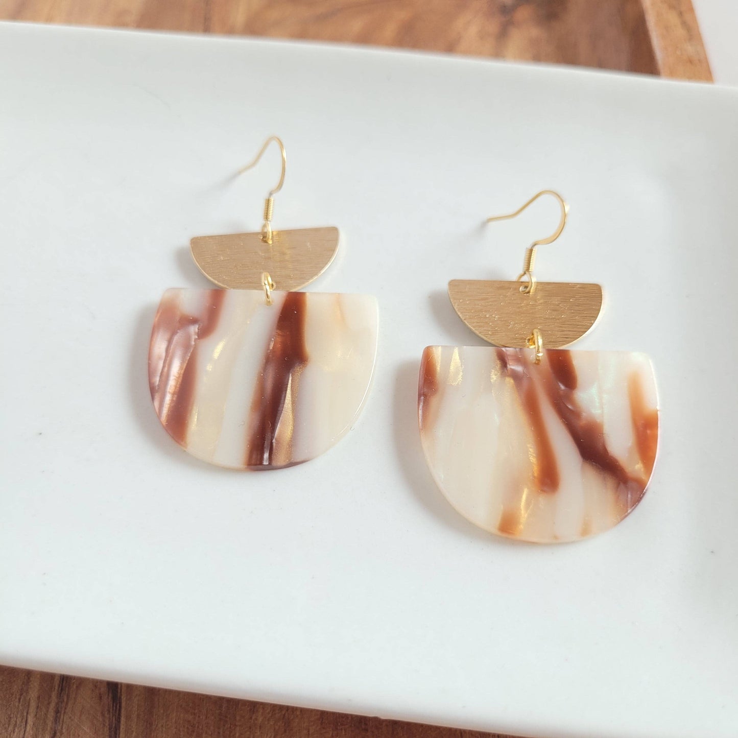 Harper Earrings - Mocha Shimmer