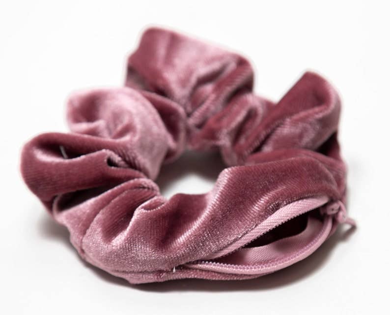 Zip Scrunchie, Stash Scrunchie: Mustard