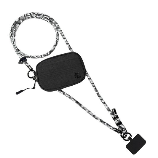 Active Crossbody w/RFID Pouch Single Rope: Black