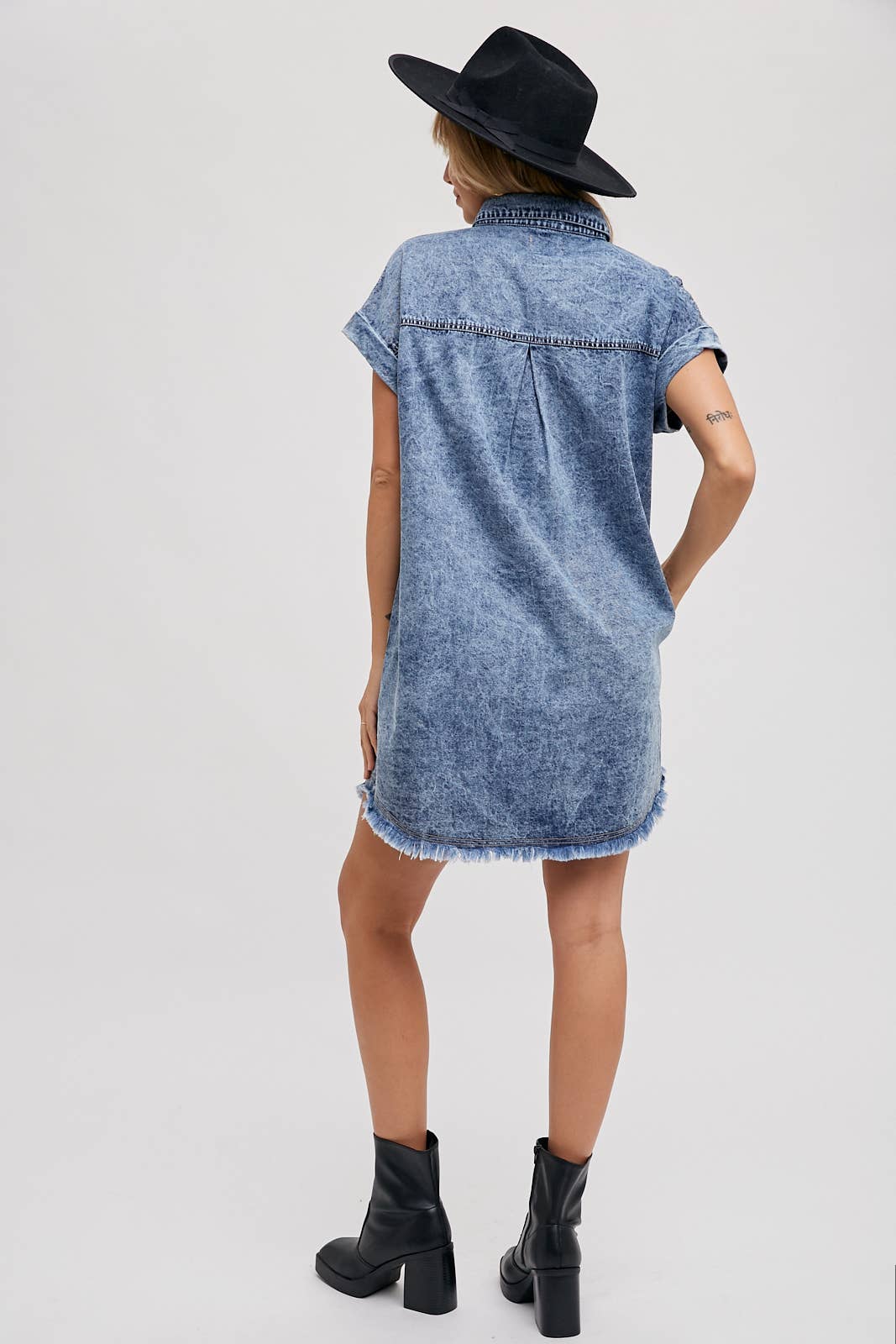 Frayed Denim Dress