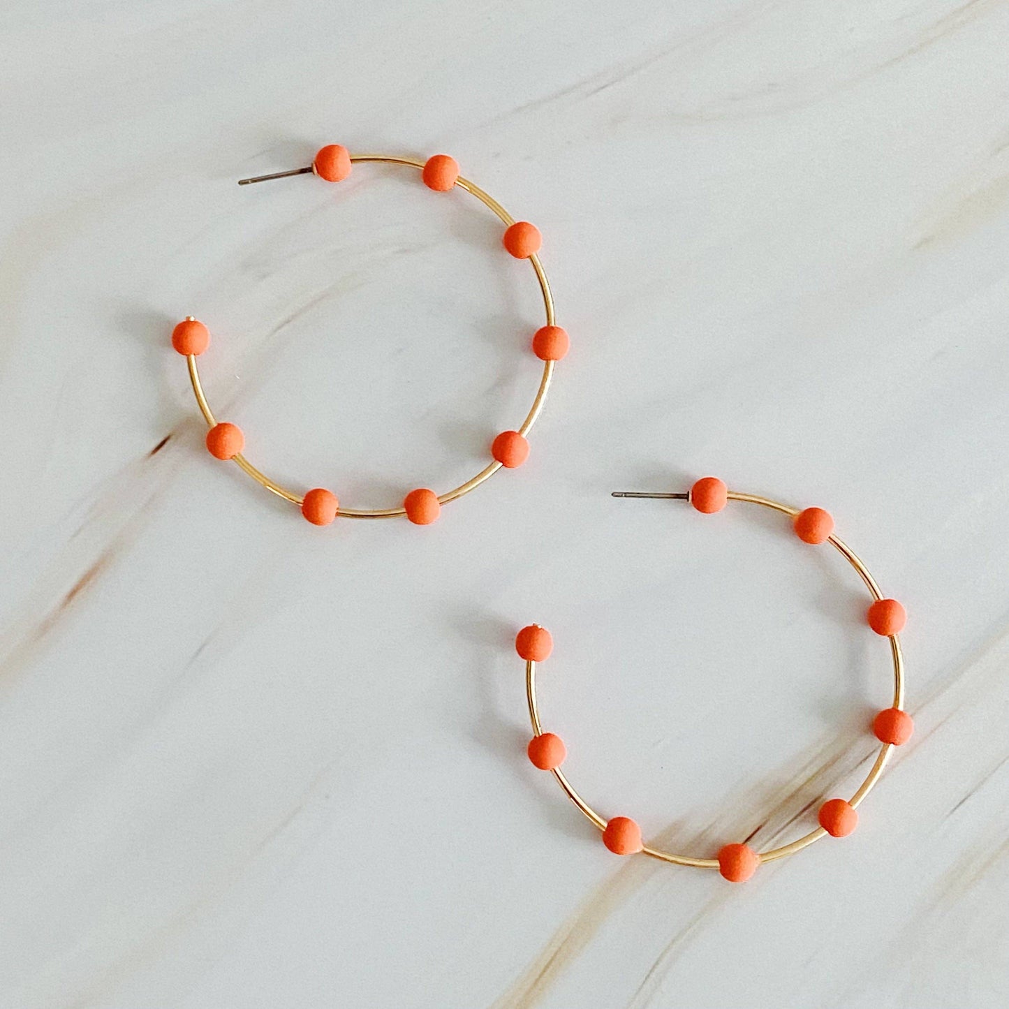 Hoop Earrings: Orange-FSB