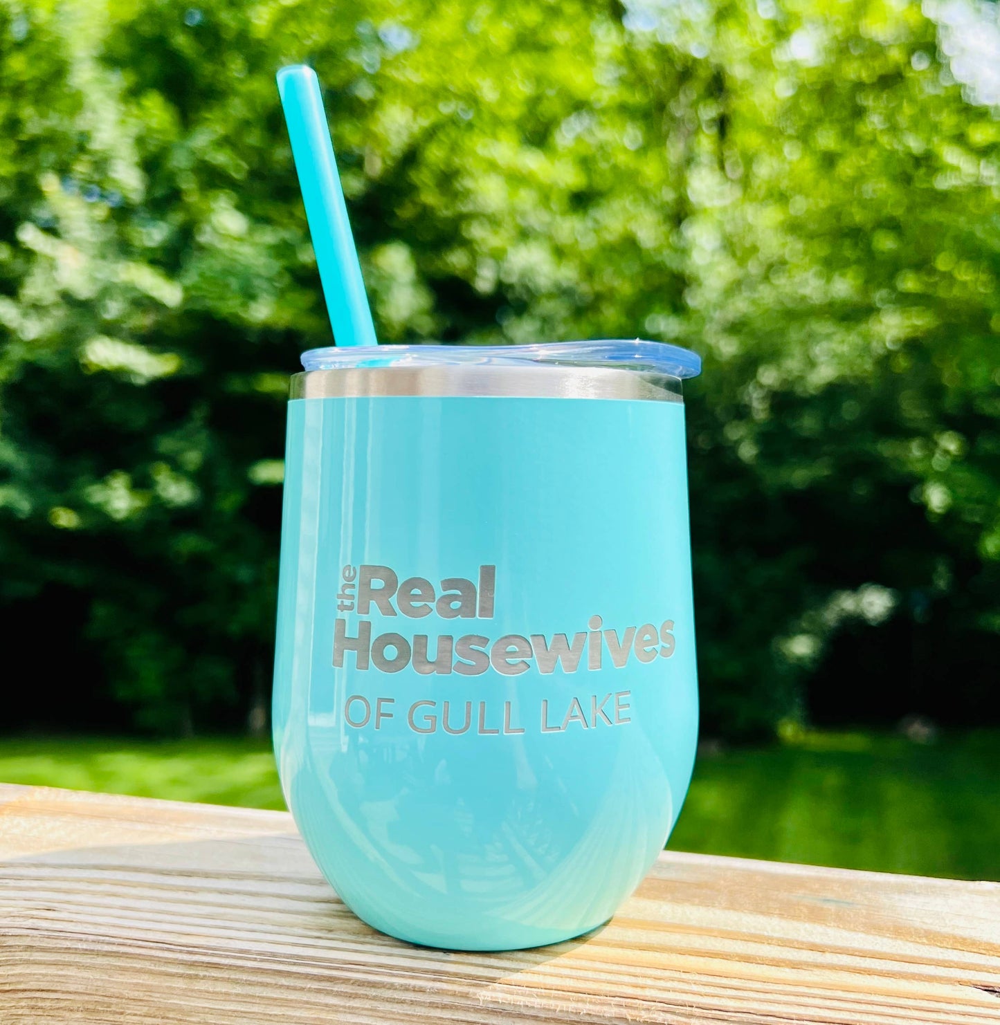 Real Housewives Engraved Wine Tumbler: White