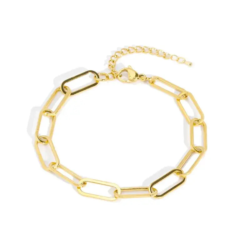 18K Gold Plated Copper Pearl and Gold Beaded Ball Bracelet: Chain with Clasp
