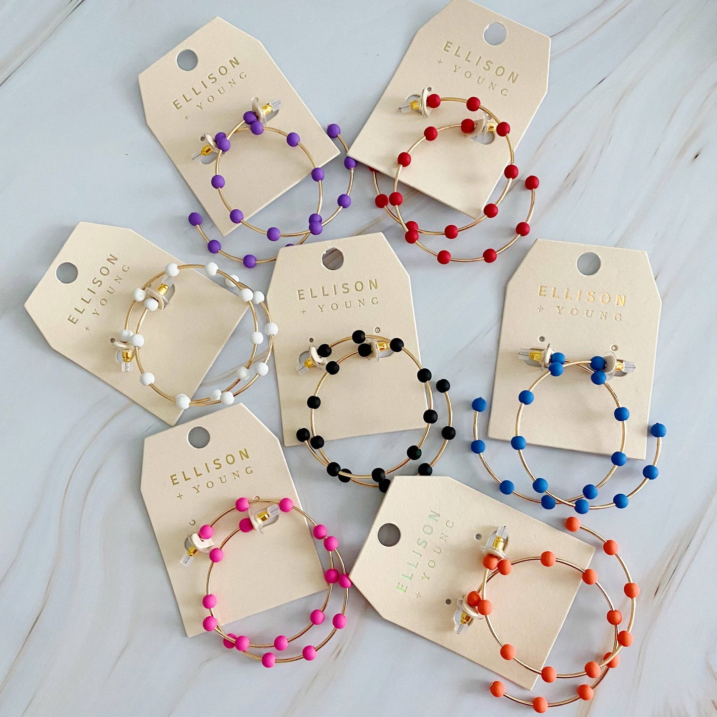 Hoop Earrings: Purple-FSB