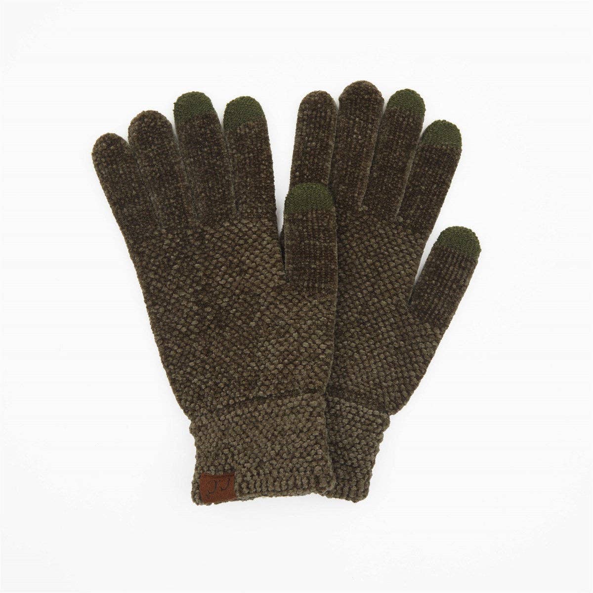 CC Chenille Touchscreen Glove: Ivory