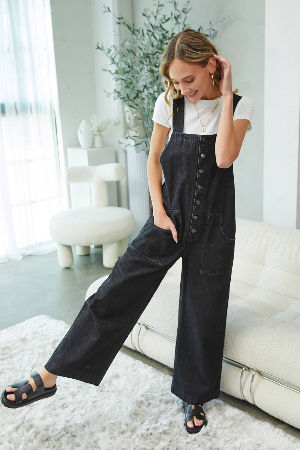 Denim Overall Jumpsuit