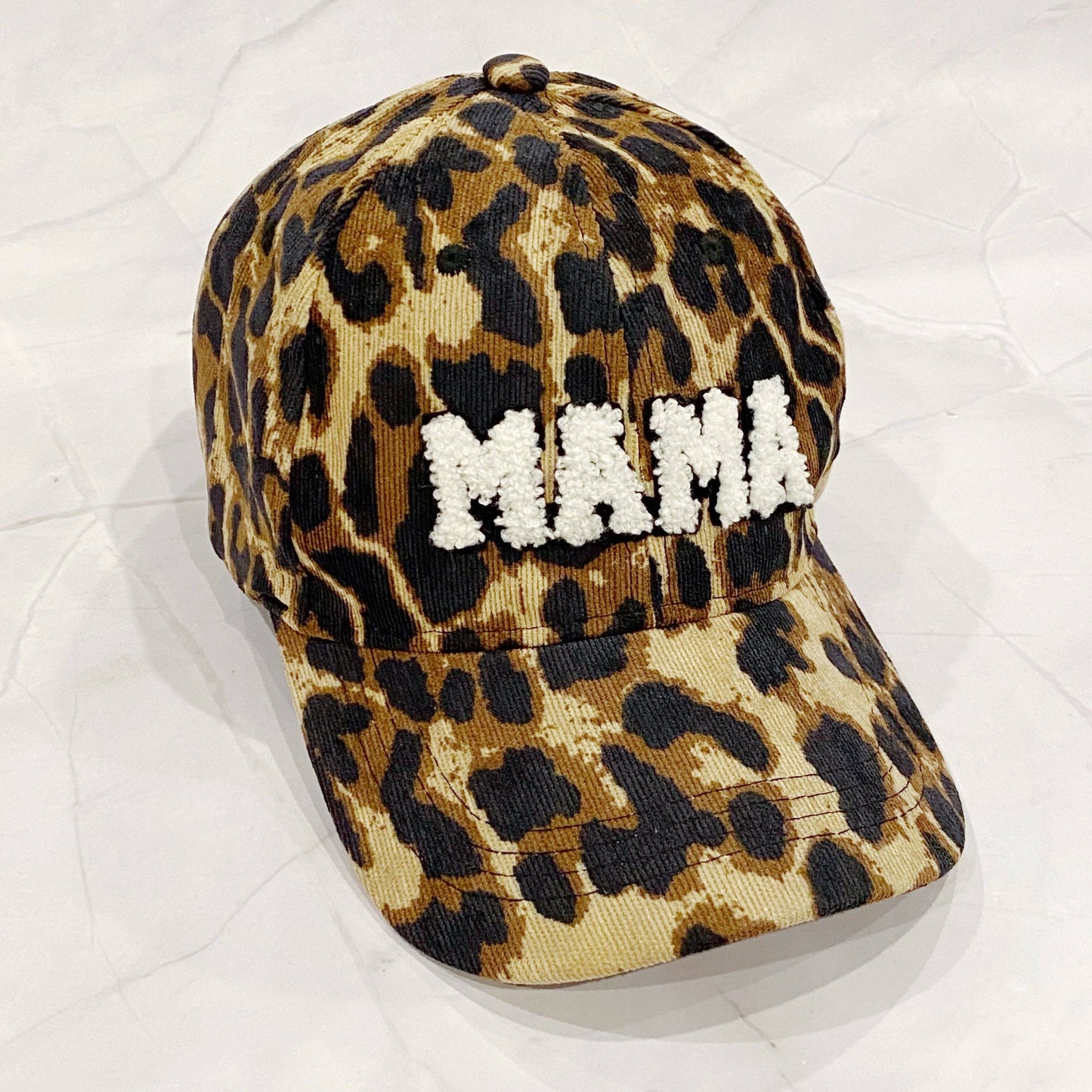 Mama Ball Cap: Black Leopard