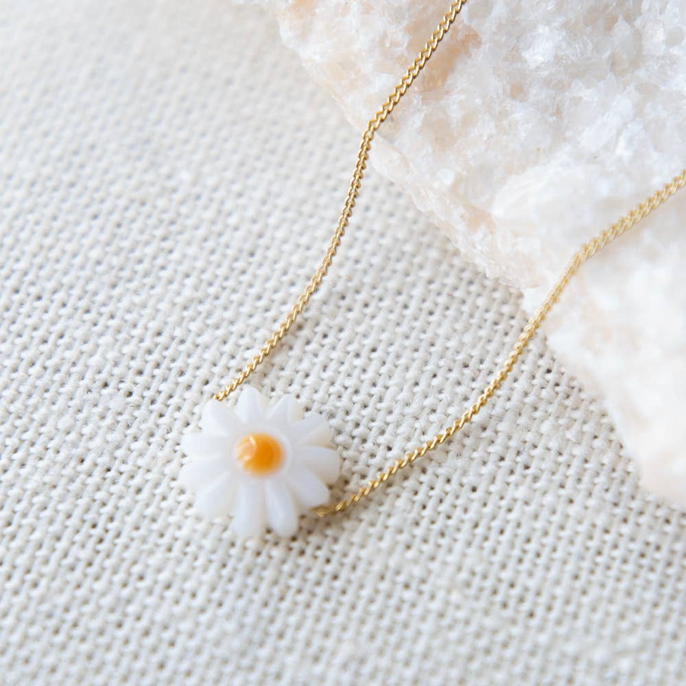 Intentions Symbol Necklace-Daisy, Inspirational Jewelry Gift