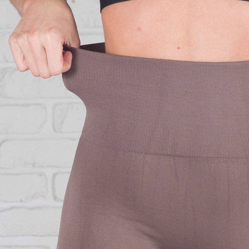 Tummy Control Fleece Lined Leggings | Curvy Added ( TX701 ): Black / One Size ( FIts Pant Size 0 - 13 )