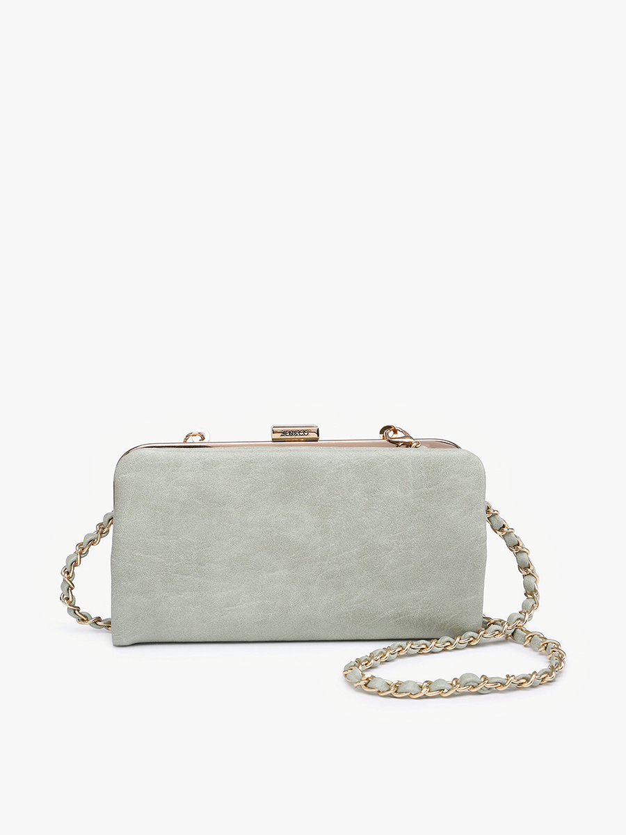 Sue Wallet Pouch Crossbody: Beige-FSB