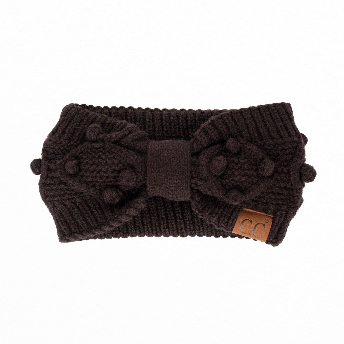 CC Crafted Pom Detail Head Wrap Black