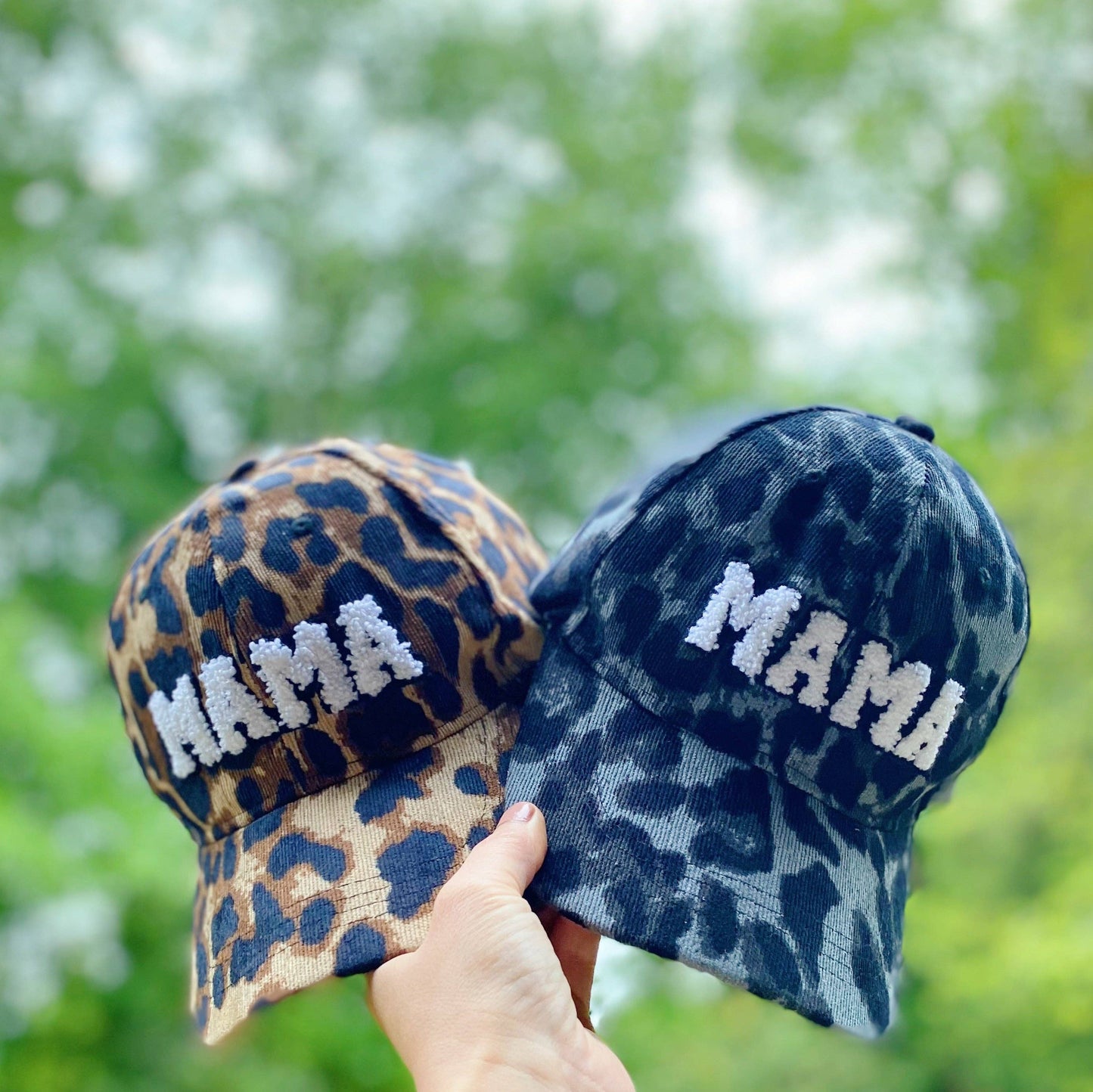 Mama Ball Cap: Black Leopard