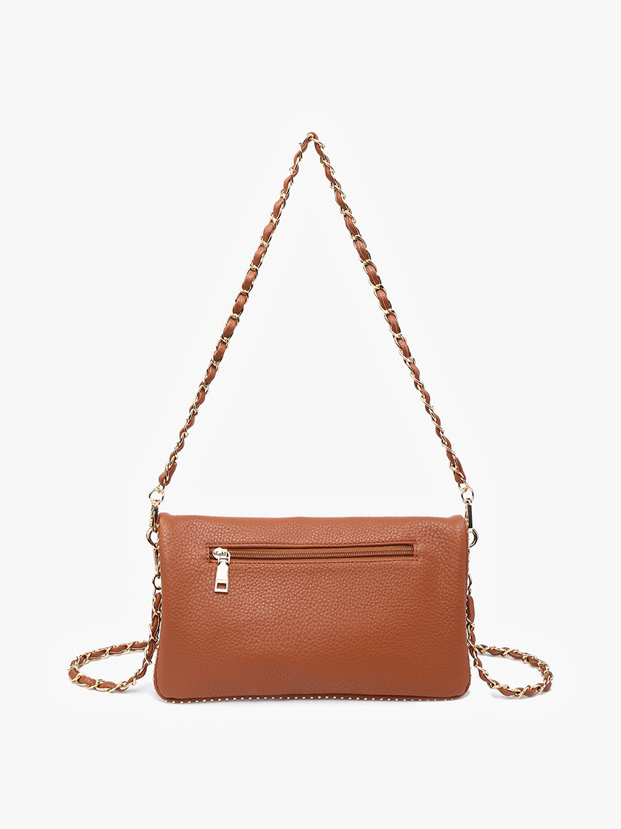 Julie Studded Crossbody w/ Strap: Brown-FSB