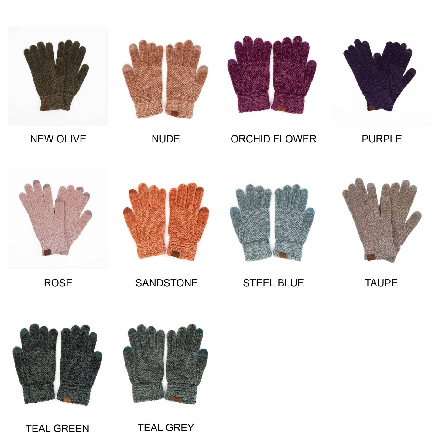 CC Chenille Touchscreen Glove: Lavender