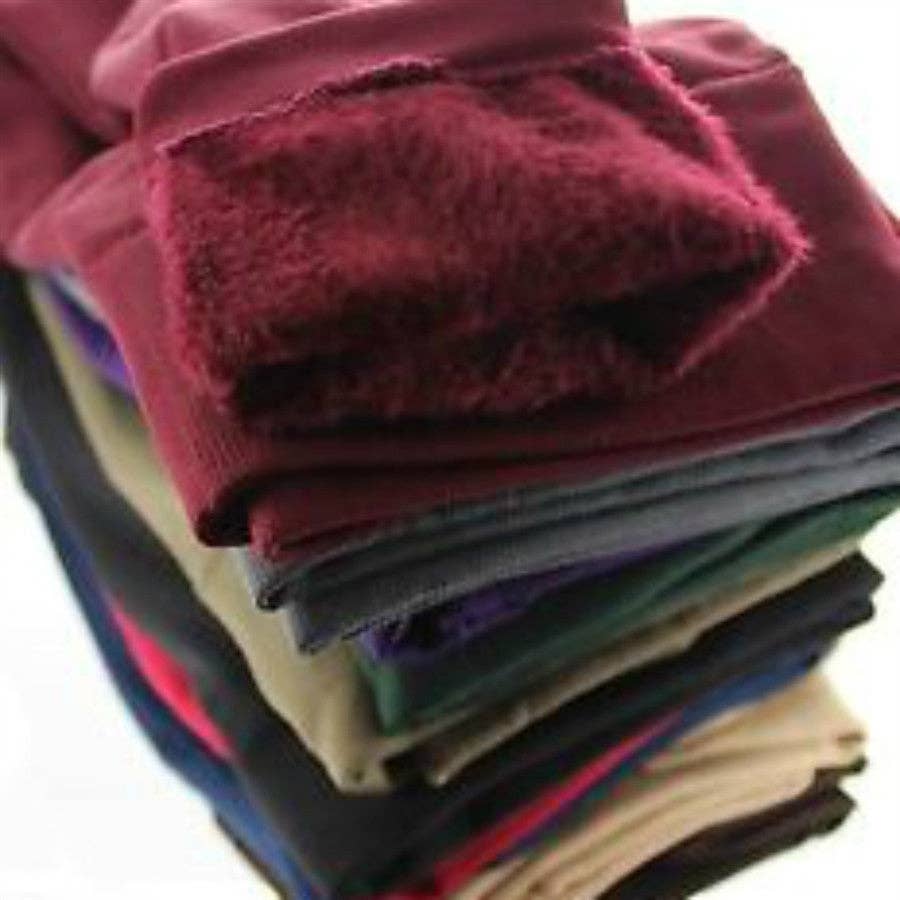 Tummy Control Fleece Lined Leggings | Curvy Added ( TX701 ): Black / One Size ( FIts Pant Size 0 - 13 )