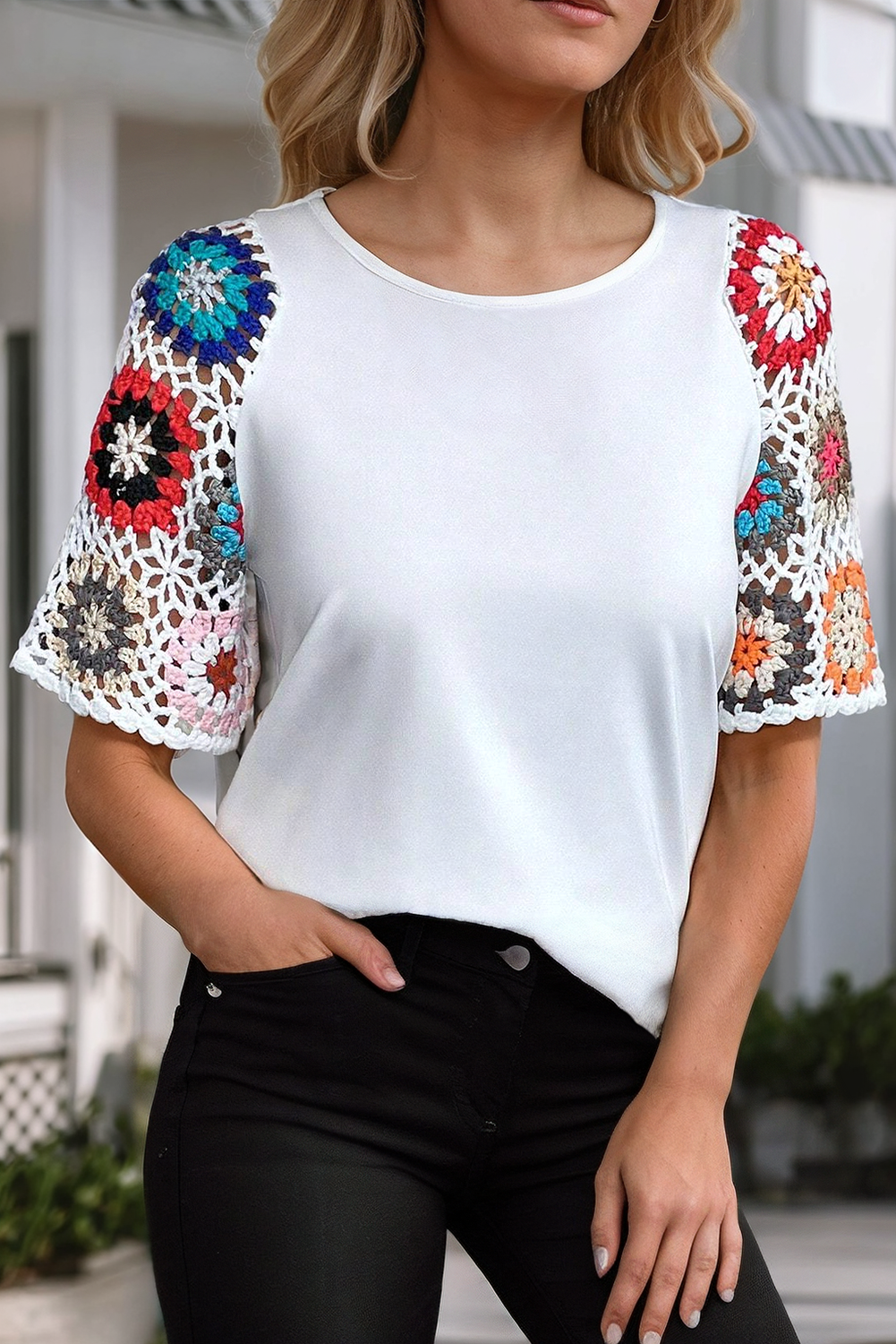 Floral Crochet Top