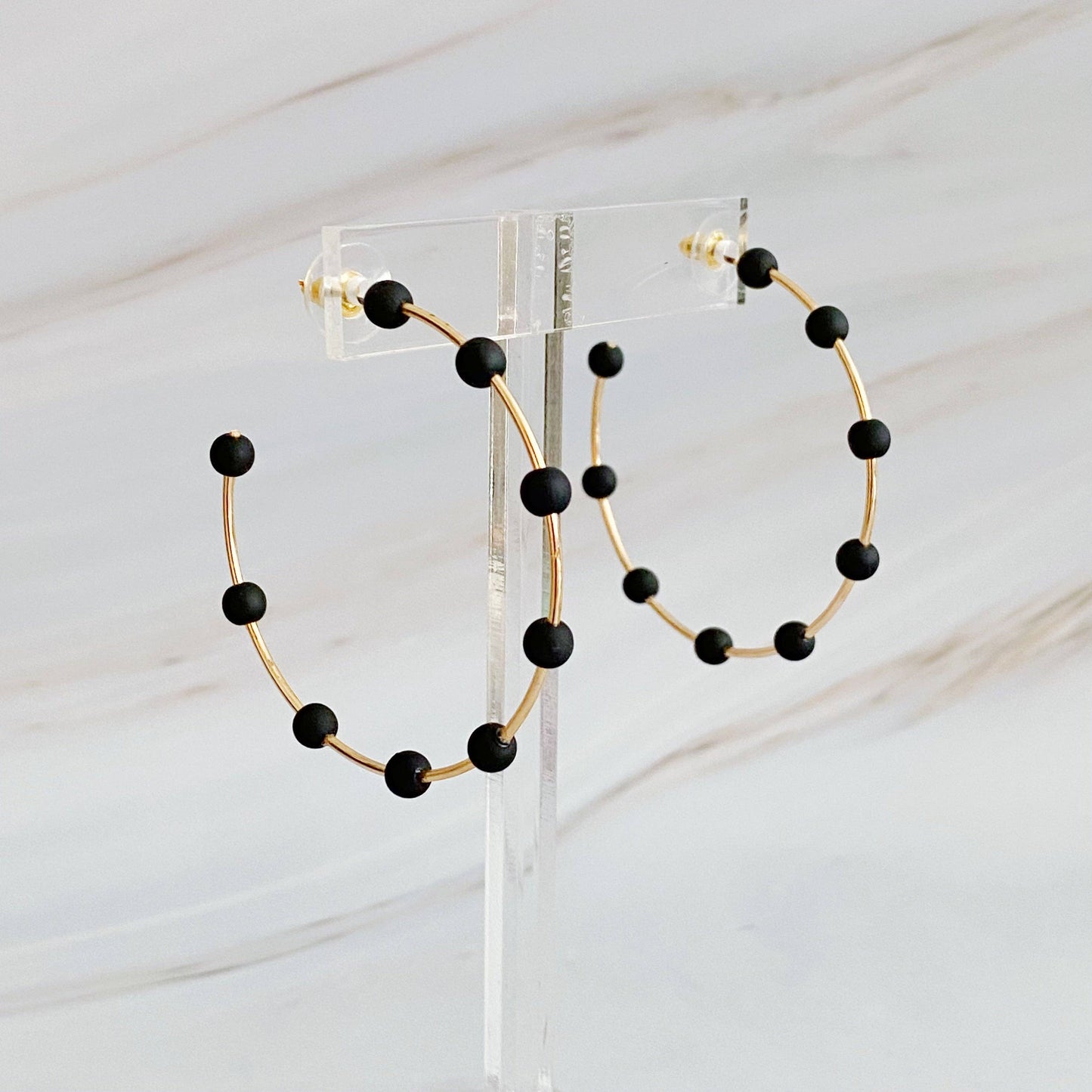 Hoop Earrings: Purple-FSB