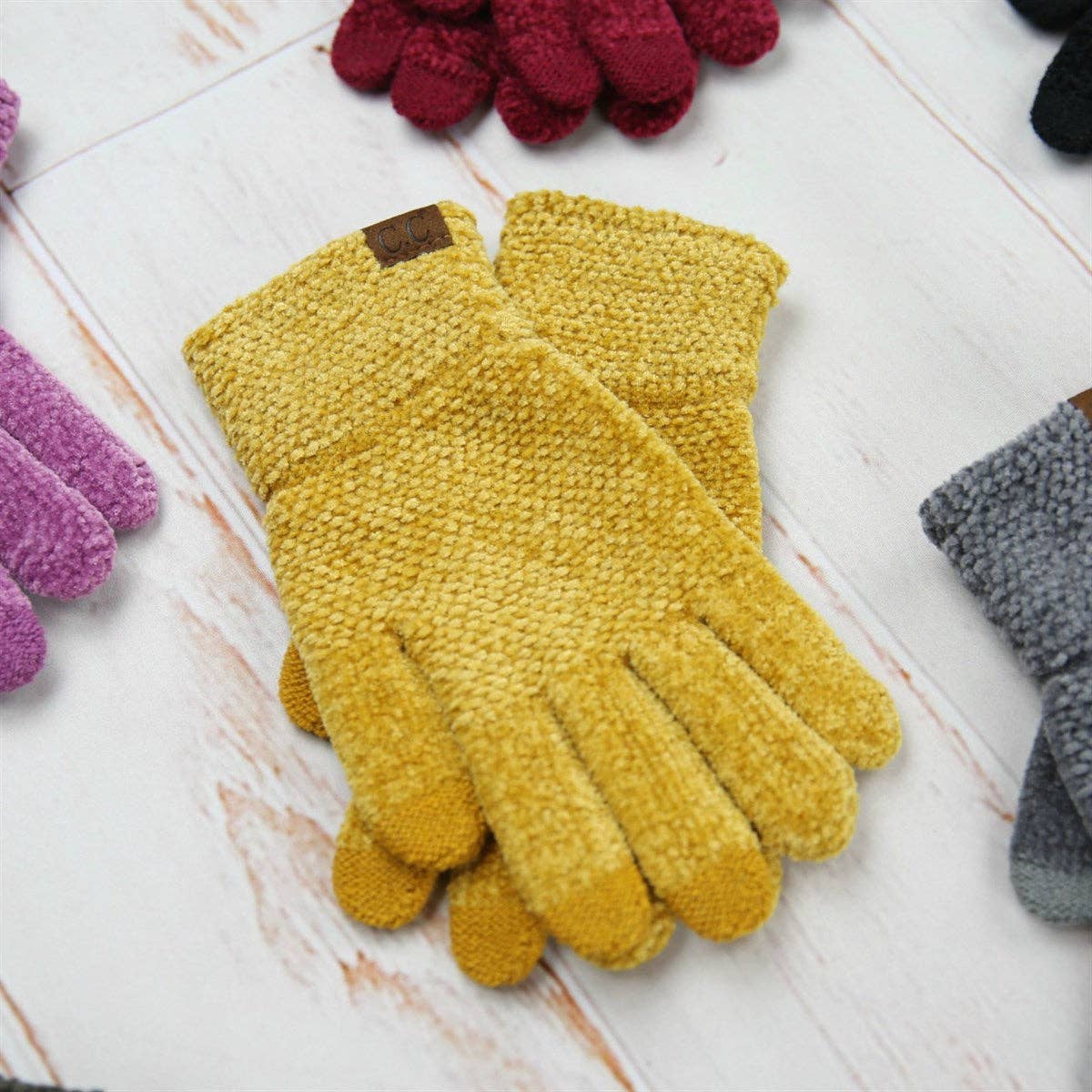CC Chenille Touchscreen Glove: Black