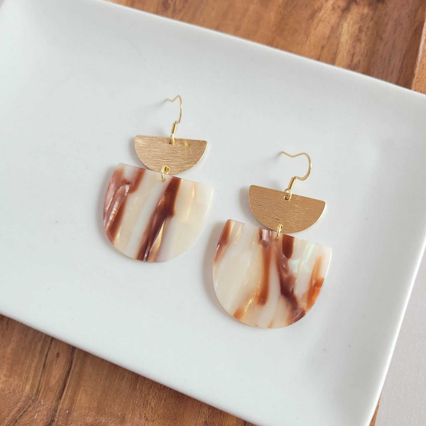 Harper Earrings - Mocha Shimmer