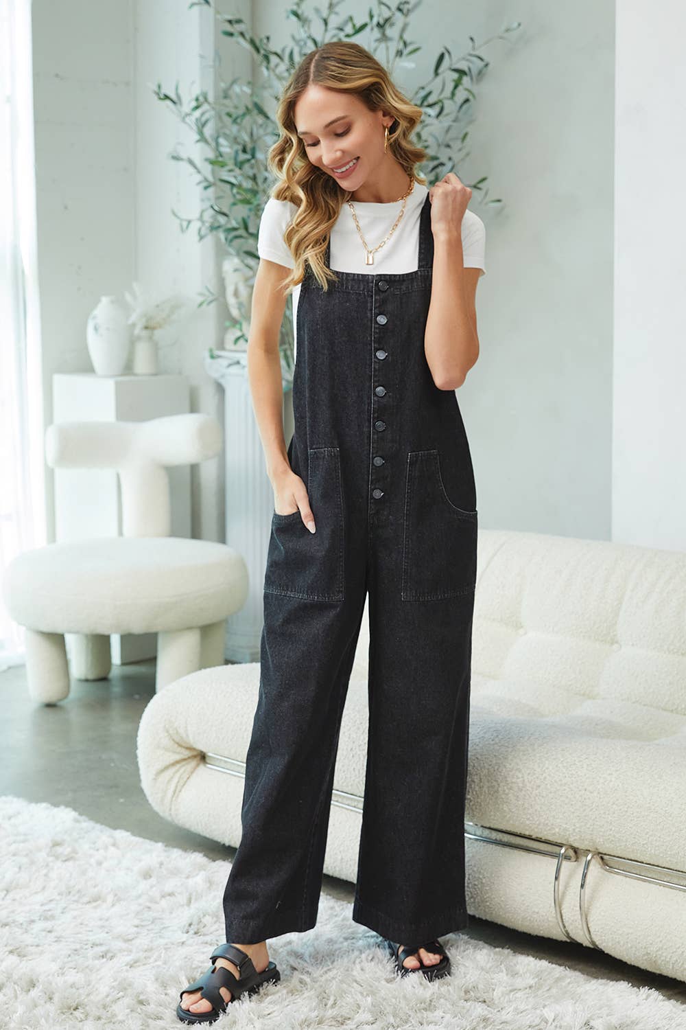 Denim Overall Jumpsuit