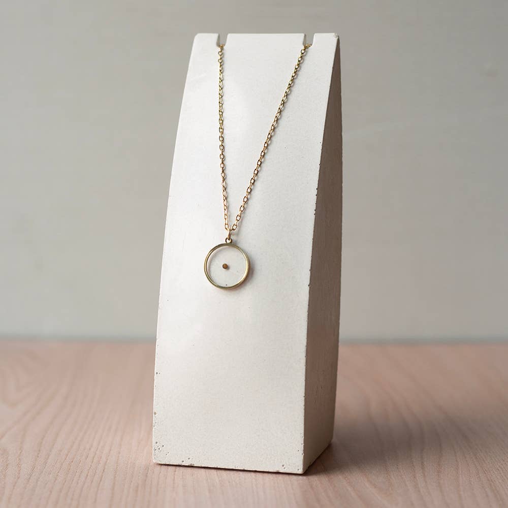 Faith Over Fear Mustard Seed Necklace-Circle