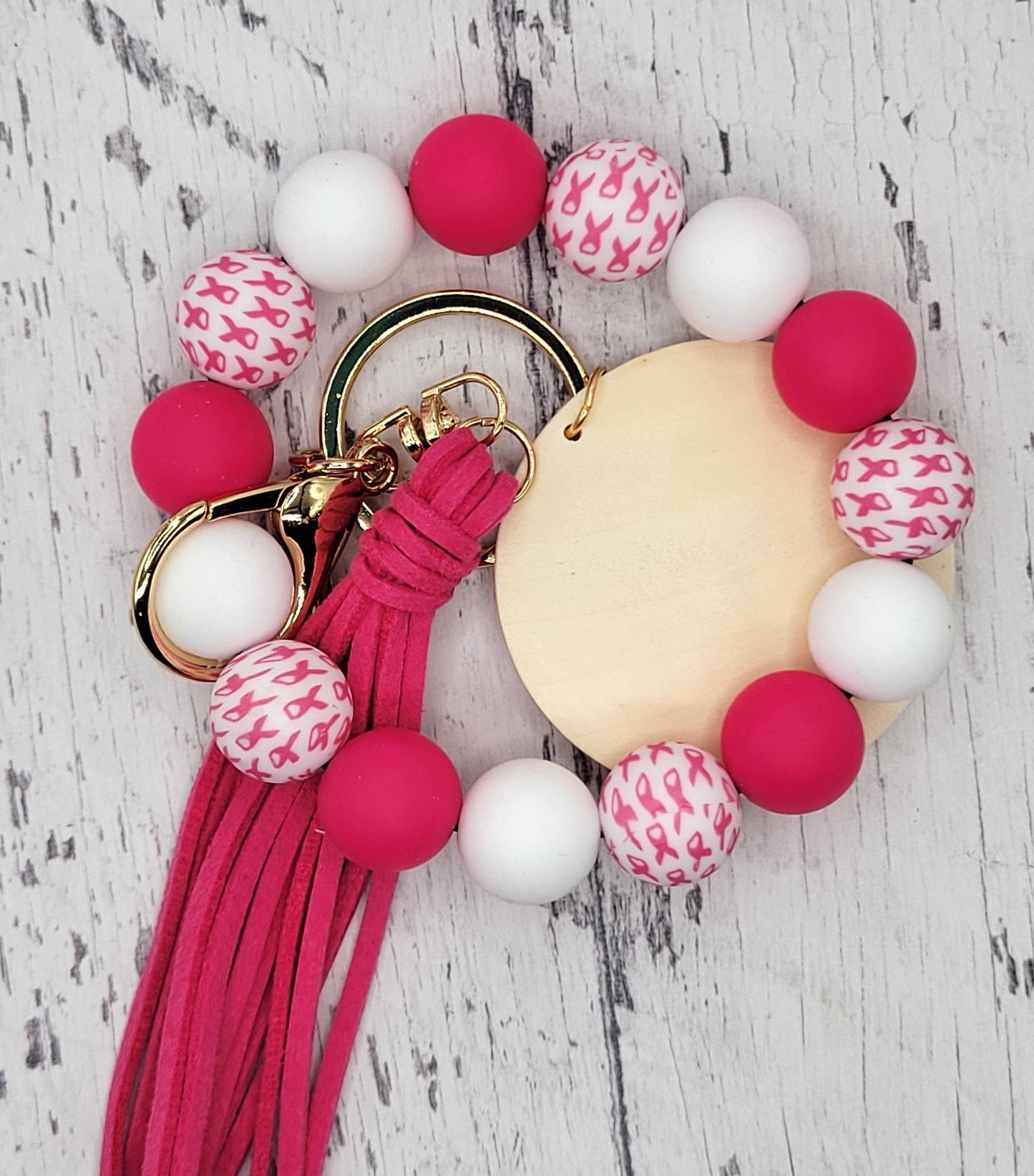 BreastCancer Keychain Wristlet