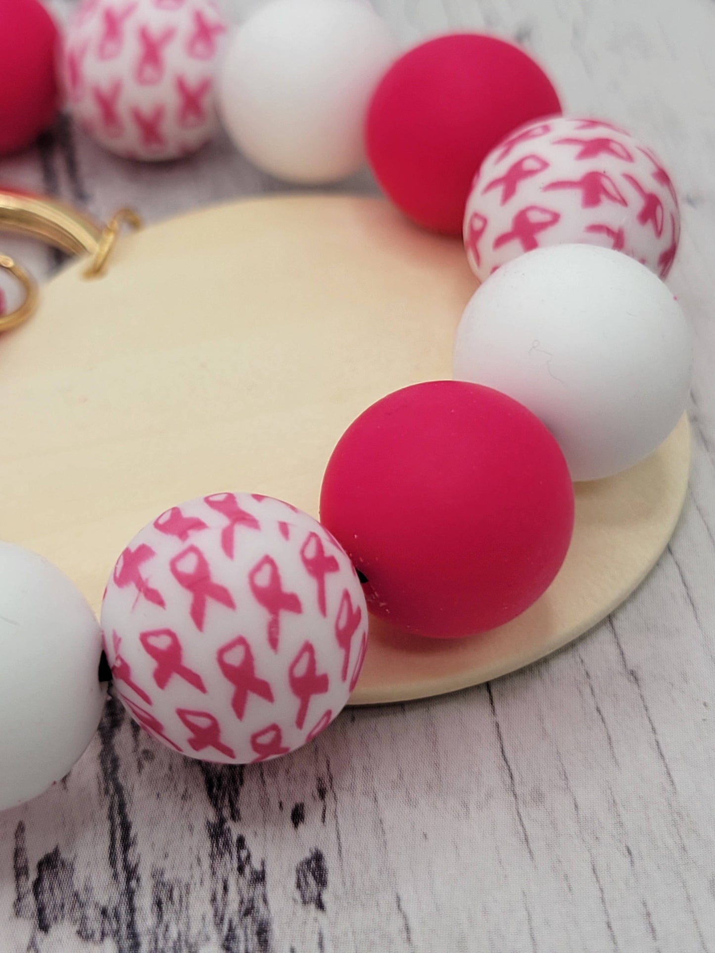 BreastCancer Keychain Wristlet