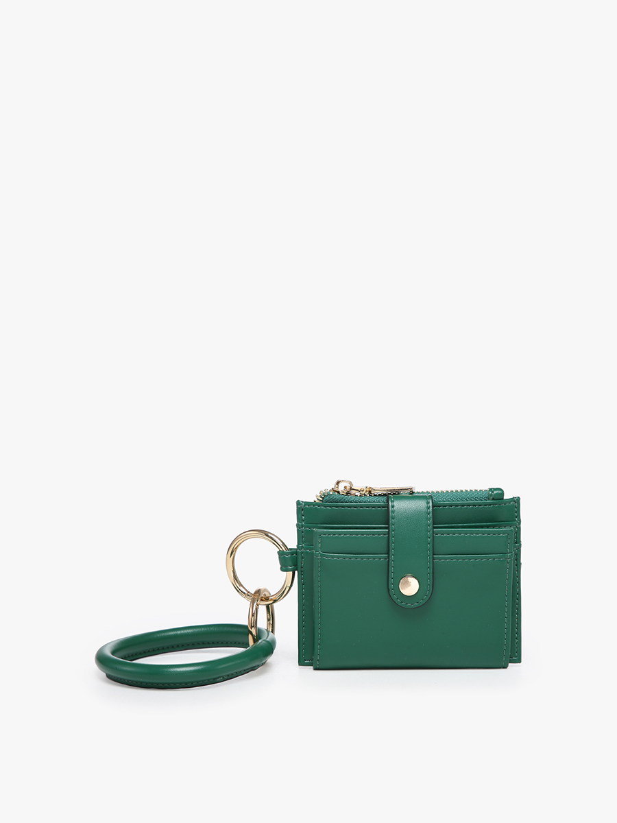 Sammie Mini Snap Wallet w/ Ring: Malachite-FSB