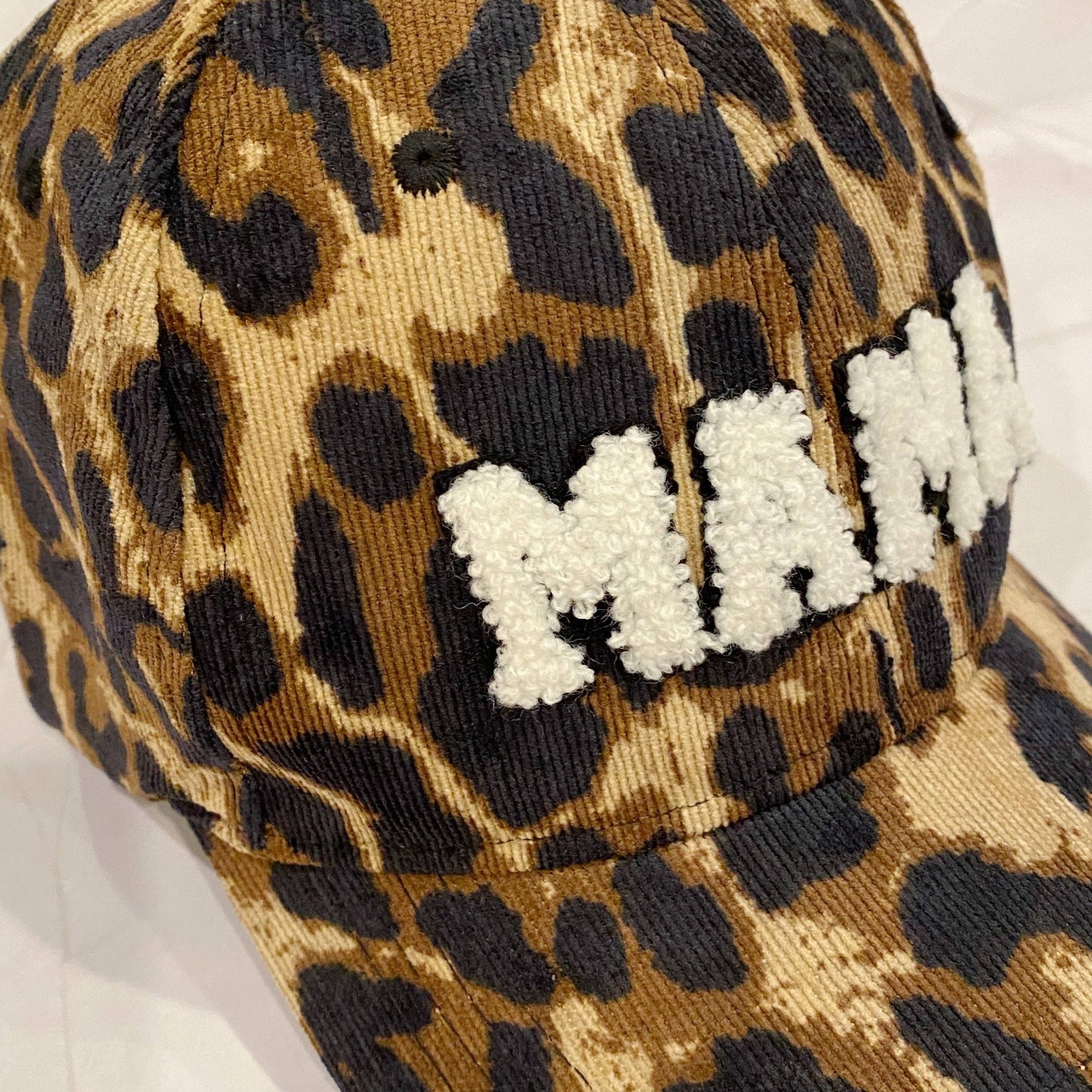 Mama Ball Cap: Black Leopard