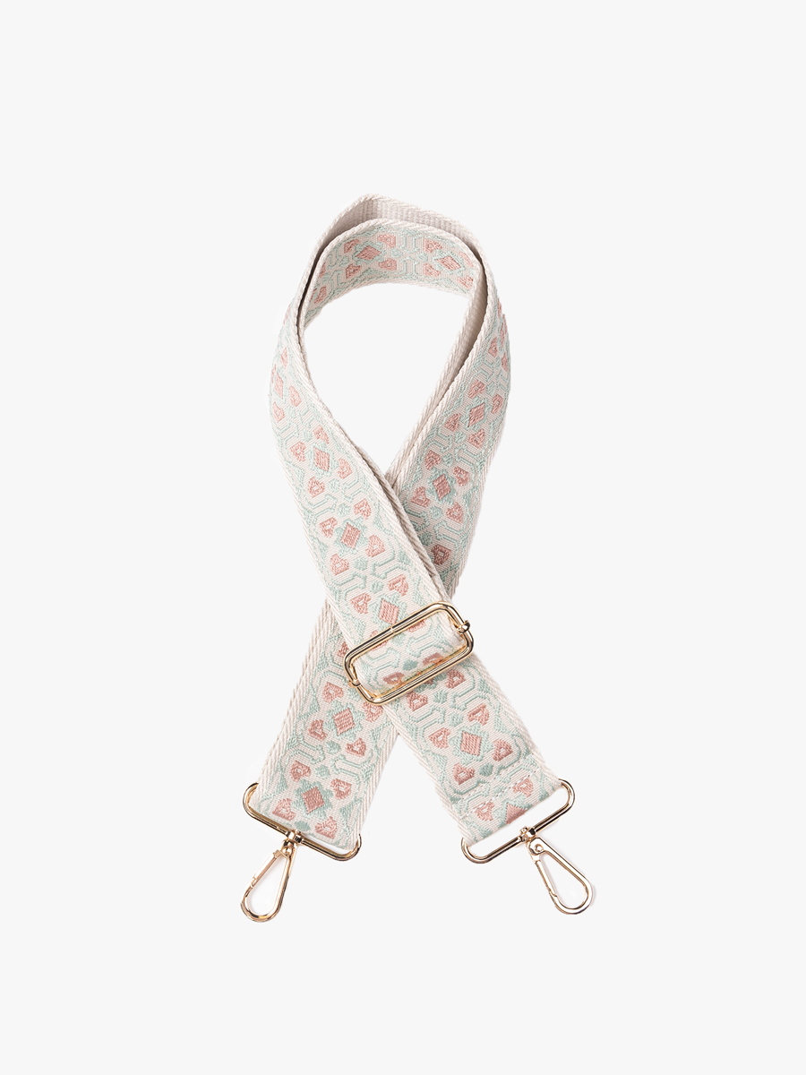 Clover Guitar Strap: Pink/White-FSB